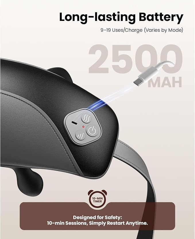 BOB AND BRAD iNeck Pro Cordless 4D Shiatsu Neck Massager - Image 6