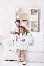BIOLINEN 100% Cotton Terry Shawl Collar Bathrobe - Image 7