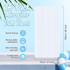 SmoothNovelty 16 Pack Microfiber Bath Towels Bulk 27'' x 60'' Oversized Size - Image 2