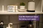 Farmhouse Mini Bathroom Sign Decor Funny Wooden Book Stack - Image 4