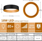 Bargeni Flush Mount Ceiling Light, 12.5 inch LED Ceiling Light Fixture - Image 3