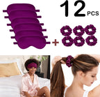 12Pcs Silk Sleep Masks Satin Eye Mask Silky Eyes Cover Blindfold Eyeshade Hair - Image 2