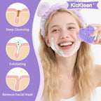 60-Count Kickleen Compressed Cellulose Heart Shape Facial Sponges | Natural - Image 2