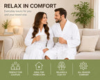 BIOLINEN 100% Cotton Terry Shawl Collar Bathrobe - Image 4