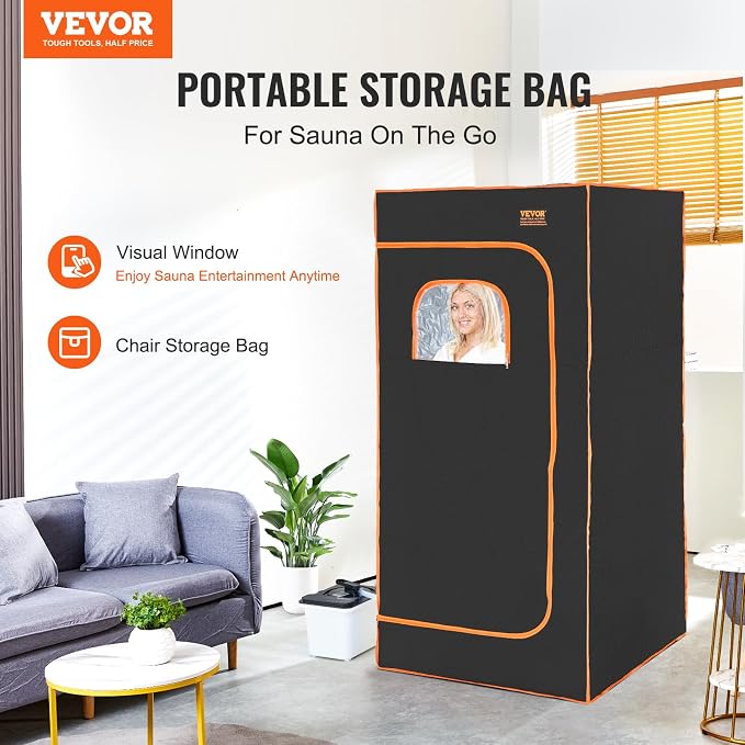 VEVOR Portable Steam Sauna Tent Full Size, 1600W - Image 2