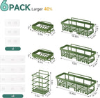 Veken Rustproof & Waterproof Shower Caddy 6-Pack, No Drilling Adhesive Shelves - Image 7