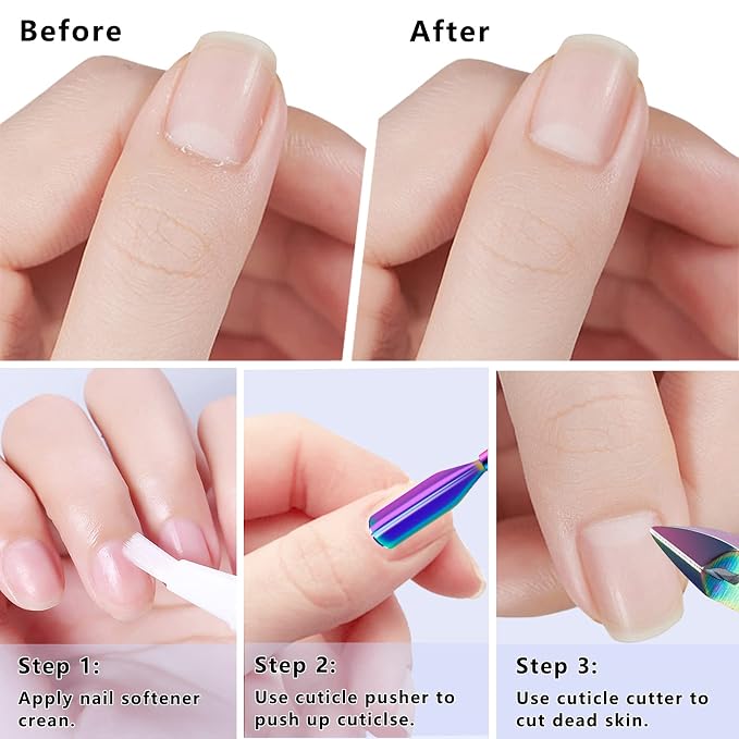 Cuticle Trimmer with Cuticle Pusher and Scissors, Cuticle Remover Professional - Image 5