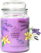 Spotless Leopard Vanilla & Lavender Candle 22oz Glass Jar by SpotlessLeopard