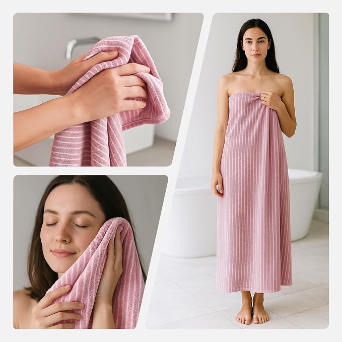 REDKISS Ultra Soft Bath Towels Set of 6 Large 35"x70" | 100% Microfiber - Image 7