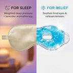 ASUTRA Silk Eye Pillow for Sleep, Champagne - Image 5