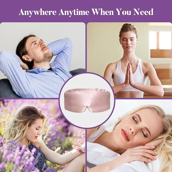 Lavender Heated Eye Mask, Weighted Sleep Mask - Image 7