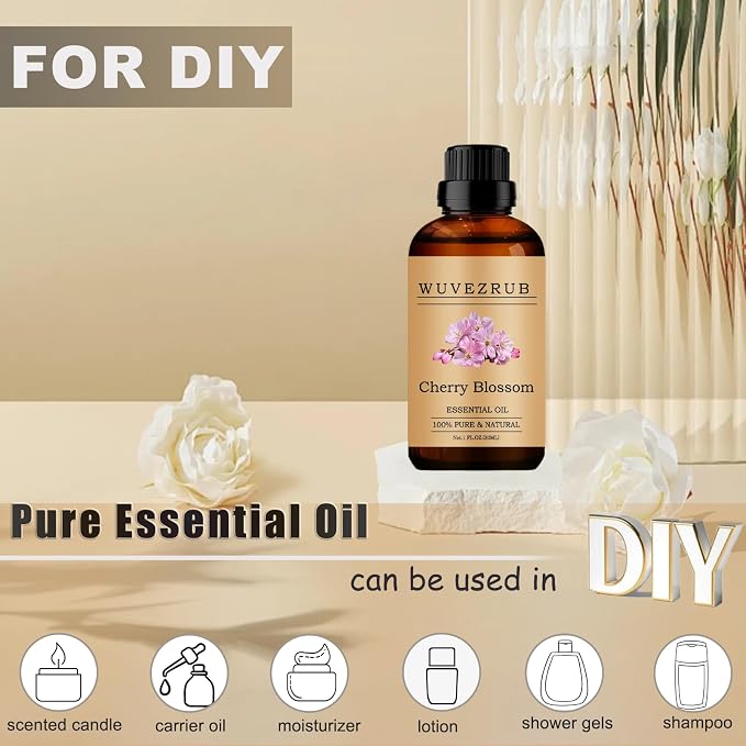 Cherry Blossom Essential Oils, 30ML Pure and Natural Essential Oil - Image 3