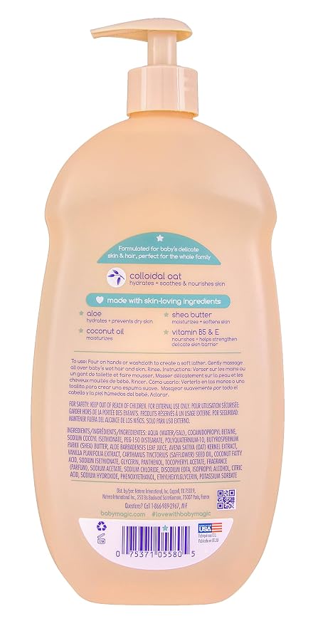 Baby Magic Soothing Hair & Body Wash, Vanilla & Oat, Soothes and Cleanses - Image 2