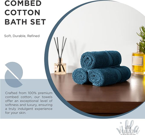 100% Cotton Bath Towel Set of 24-6 Bath Towels, 6 Hand Towels, 12 Wash Cloths - Image 2