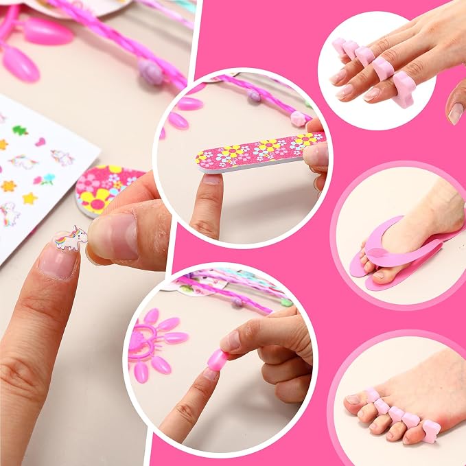 85 Pcs Spa Kit Nail Art Kit Sleepover Party Supplies - Image 3