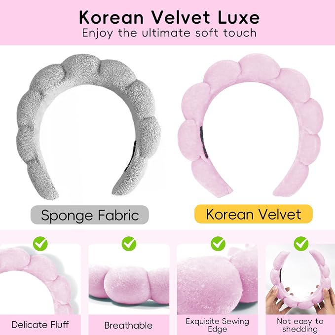 my novel things Spa Headband for Washing Face, Cute Skincare Headband and - Image 4