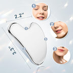 MoHern 2 Pcs Stainless Steel Gua Sha Tool, Gua Sha Facial Tools, Durable GuaSha - Image 5