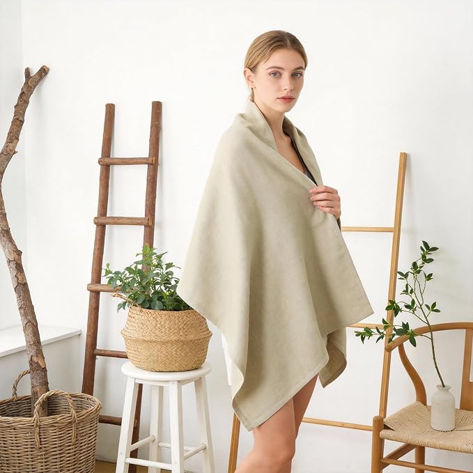 100% Luxury Thick Linen Bath Towel（300g/m²）- Ultra Absorbent & Quick-Drying - Image 5