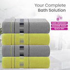 CASA COPENHAGEN X Line 4Pcs 100% Egyptian Cotton Designer Hand Towels Gift Set- - Image 3
