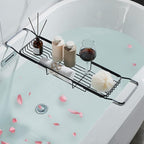 Stainless Steel Bathtub Caddy Tray, Expandable Bath Tub Tray Table, Adjustable by Unknown