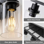 8 Light Black Bathroom Vanity Light Fixture, Long Farmhouse Vanity Lights Over - Image 4