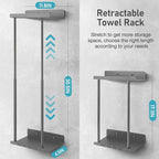 Hommtina Bathroom Towel Storage Black Towel Holder Bathroom Decor Aesthetic - Image 4