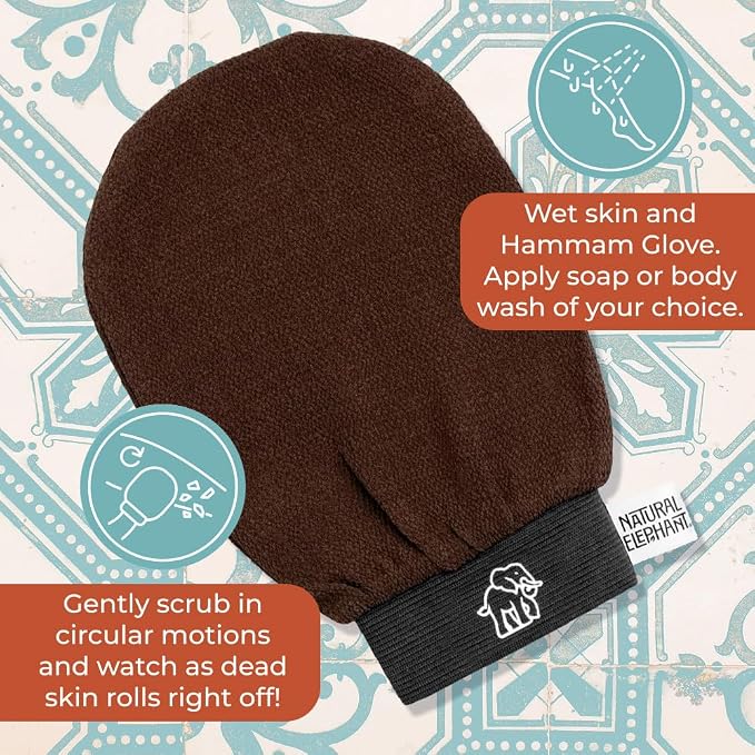 Natural Elephant Exfoliating Kessa Glove - Image 5