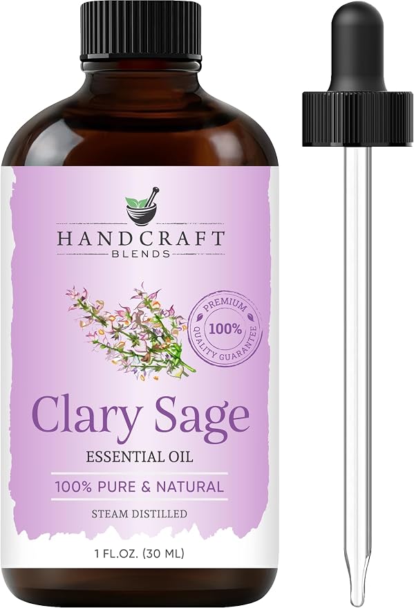 Handcraft Blends Clary Sage Essential Oil – 1 Fl Oz – 100% Pure and Natural – by HandcraftBlends