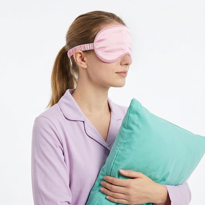 Satin Sleep Mask, 6 Pack Pink Silk Eye Mask - Image 6