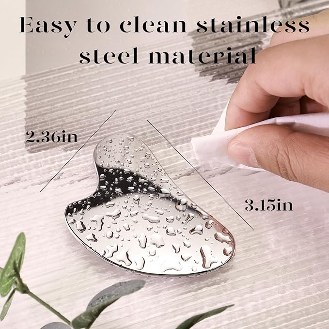 BAIMEI IcyMe Stainless Steel Gua Sha Facial Massager Tools |Relax Back Muscles - Image 5