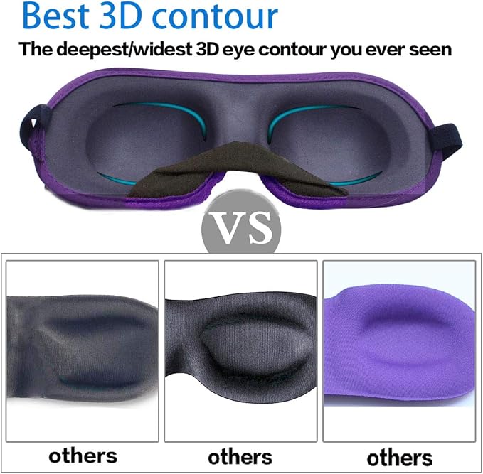 3D Eye mask for Sleeping, Machine Washable, Sleep Mask for Women, Blinder - Image 3