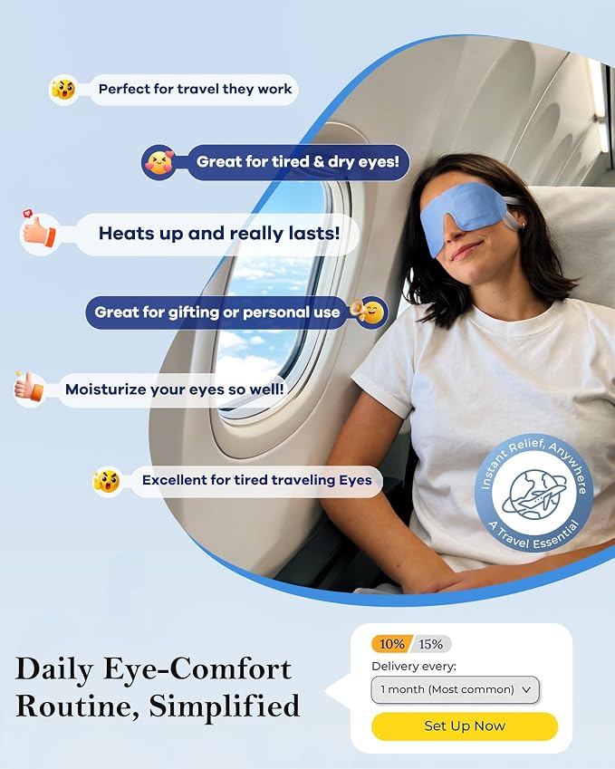 16 Pack Steam Eye Mask for Dry Eyes: Self-Heating Warm Compress for Stye Relief - Image 7