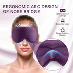 FlyCoco 99% Fully Block Out Light Eye Sleep Mask, 3D Deep Contoured Eyes Cover - Image 4