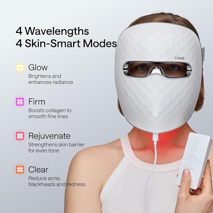 Ulike ReGlow LED Face Mask, Remote Control, Eye Protection, Home Skincare Device - Image 7