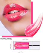 Hydrating Plumping Lip Glow Oil, Shine Tinted Lip Gloss, Glow Reviver Lip Oil - Image 6