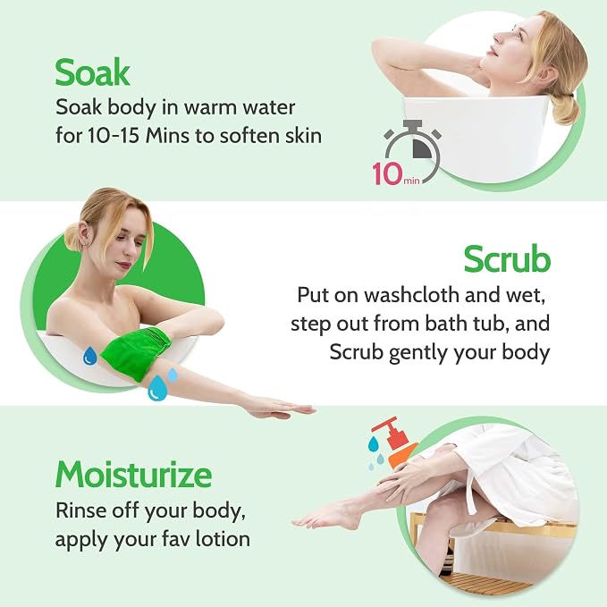 Modu Korean Exfoliating Mitts Small 6PCS – Exfoliating Gloves Body Scrubber - Image 5