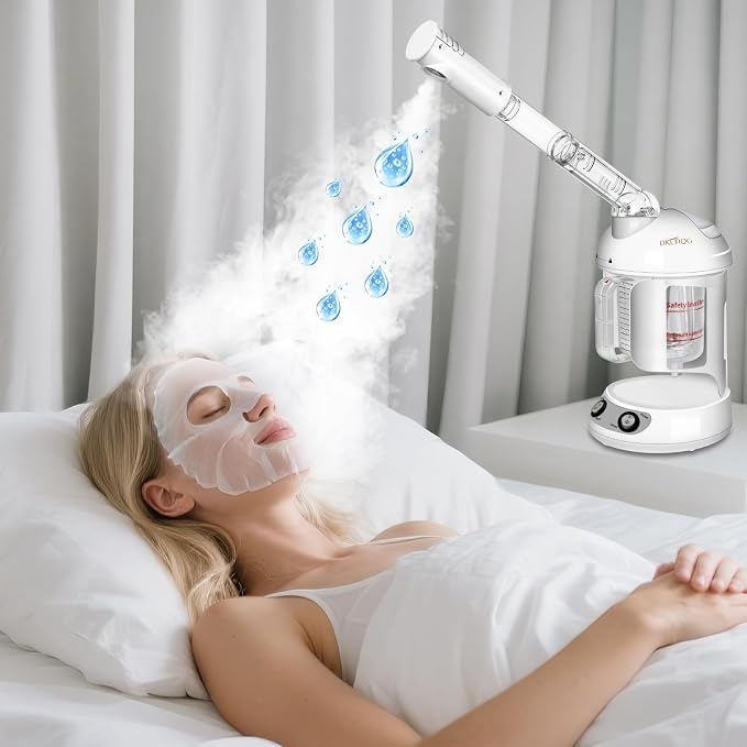 Nano Ionic Facial Steamer with Removable Water Cup, Face Steamer 360° Rotatable - Image 2
