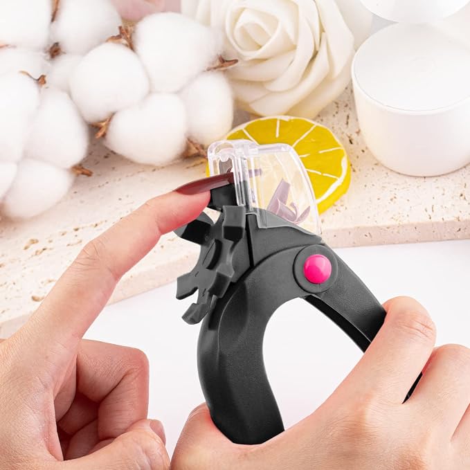 Black Acrylic Nail Clippers, Adjustable Nail Tip Cutter - Image 5