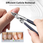 Safety Lock Cuticle Nippers for Home Manicure, G10 Handle Cuticle Trimmer for - Image 3