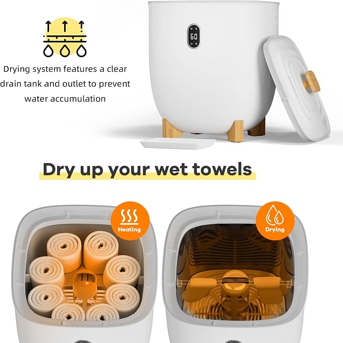 GarveeLife 20L Towel Warmer Bucket 20L, Portable Hot Air Towel Dryer & Freshener - Image 4