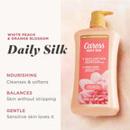 Caress Body Wash With Pump Daily Silk White Peach & Orange Blossom Body Soap - Image 2