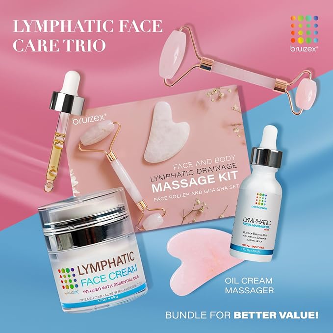 Bruizex Lymphatic Drainage Oil for Face & Neck Massage, Coconut & Jojoba Oil - Image 6