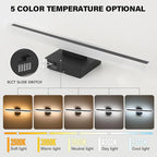 JUSHENG Black Vanity Lights for Bathroom, 24 Inch 20W 5CCT Dimmable Bathroom - Image 2