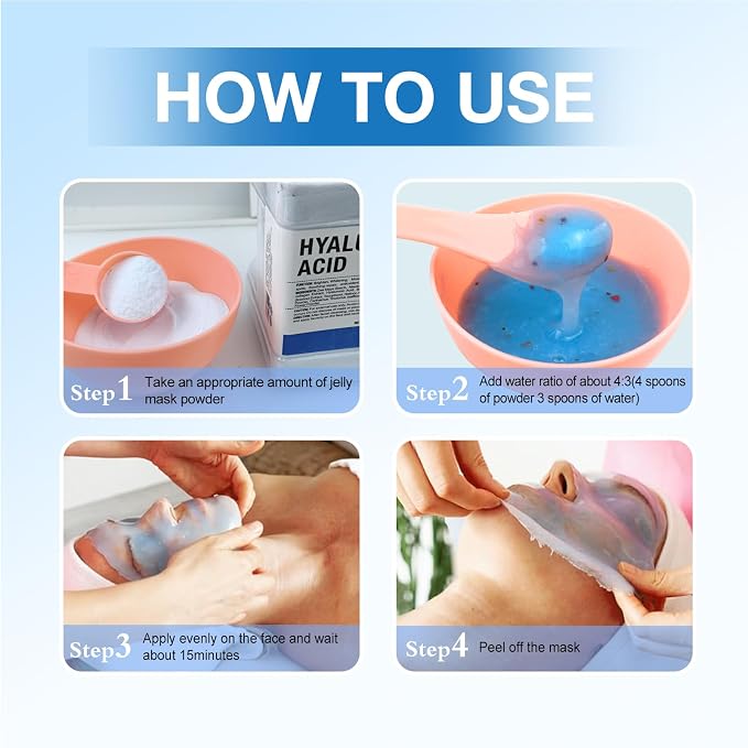 Jelly Mask for Facials Professional, Hydrating & Moisturizing Peel-Off Natural - Image 4