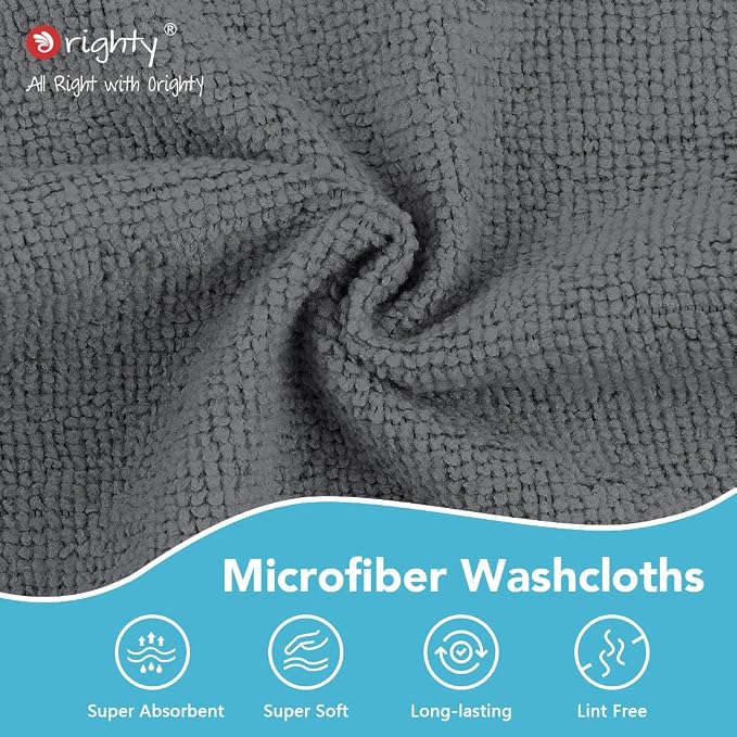 Orighty Washcloths Towels Set 10 Pack, Highly Absorbent and Soft Feel - Image 4