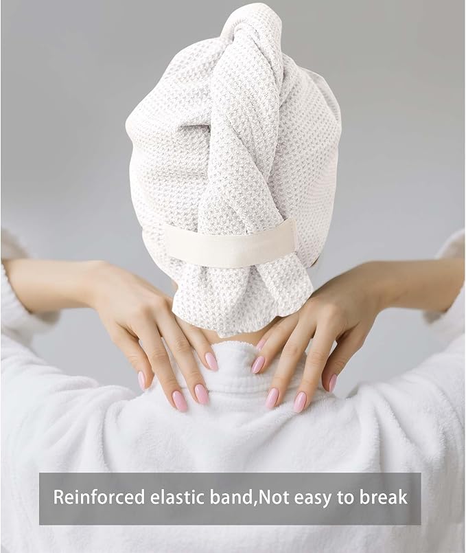 ROLSHOL 2 Pack Microfiber Hair Towel Wrap - Image 7