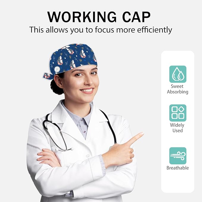 2 Pcs Working Cap with Sweatband - Image 2