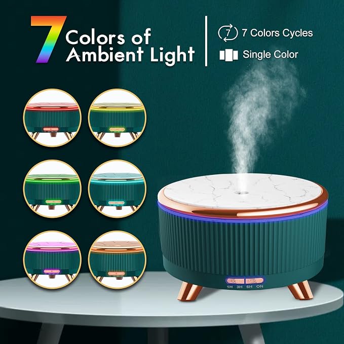 Diffusers for Essential Oils Large Room, 500ml Aromatherapy Diffuser Cool Mist - Image 3