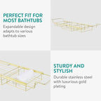 Navaris Gold Wire Bath Tray - Image 3
