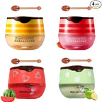 4 PCS Bee Lip Balm Honey Pot, Lip Mask Propolis Moisturizing, Prevention Dry by WFWJ